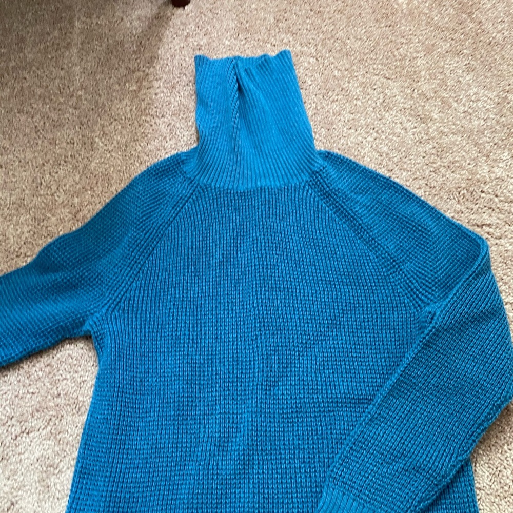 pretty blue turtleneck